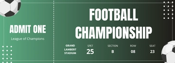 Free Football Ticket Template to Edit Online