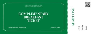 Free Meal Ticket Template to Edit Online