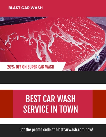 Free Car Wash Advertising Flyer Template to Edit Online