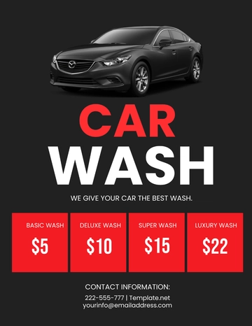 Free Car Wash Flyer Template to Edit Online