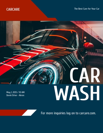 Free Modern Car Wash Flyer Template to Edit Online