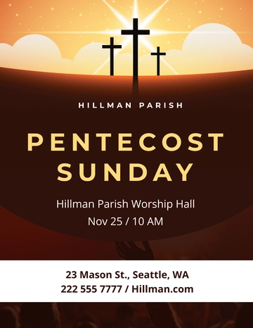 Free Pentecost Sunday Flyer Template to Edit Online