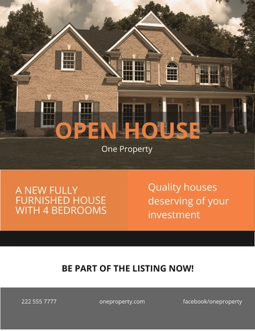 Free Home Real Estate Flyer Template to Edit Online
