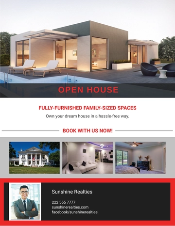 Free Elegant Open House Flyer Template to Edit Online