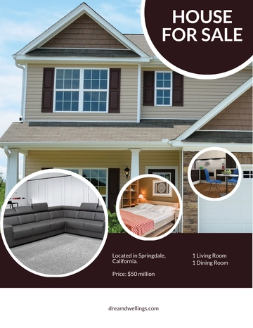 Free Modern Open House Flyer Template to Edit Online