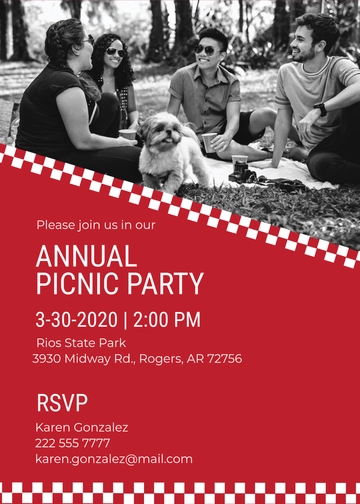 Free Corporate Picnic Invitation Template to Edit Online