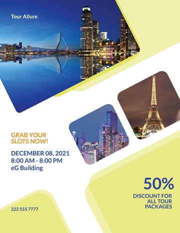 Free Sample Travel Agency Flyer Template to Edit Online