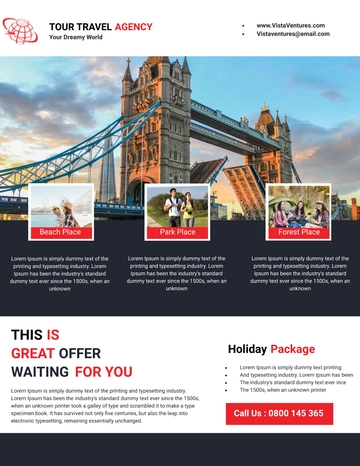 Free Tour Travel Flyer Template to Edit Online