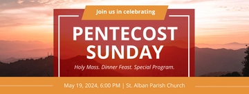 Free Pentecost Sunday Facebook Cover Template to Edit Online