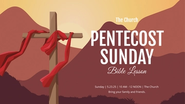 Free Pentecost Sunday Facebook Event Cover Template to Edit Online