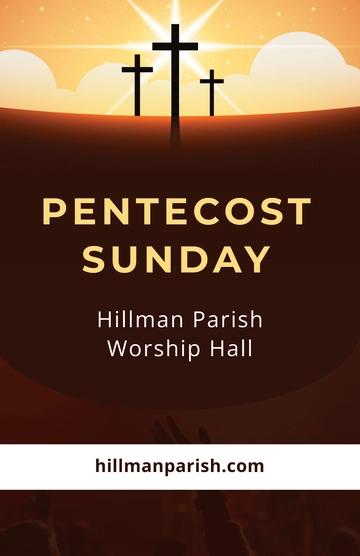 Free Pentecost Sunday Poster Template to Edit Online
