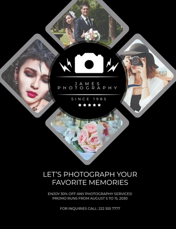 Free Modern Photography Flyer Template to Edit Online