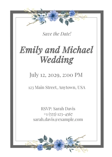 Free Wedding Invitation Card Template to Edit Online