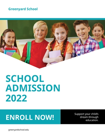 Free School Admission Flyer Template to Edit Online