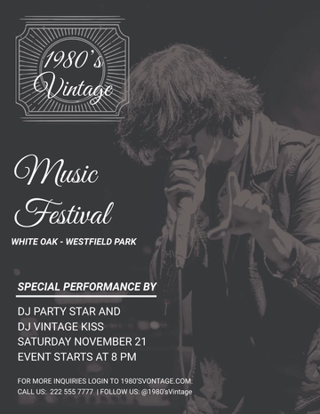 Free Vintage Music Flyer Template to Edit Online