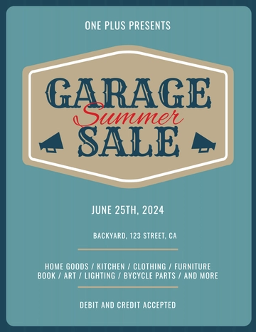 Free Printable Garage Sale Flyer Template to Edit Online
