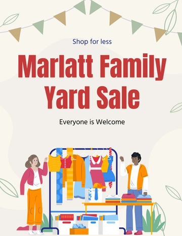 Free Blank Yard Sale Flyer Template to Edit Online