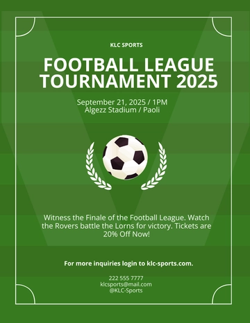 Free Soccer League Flyer Template to Edit Online