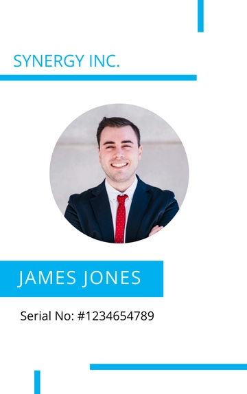 Free Modern ID Card Template to Edit Online