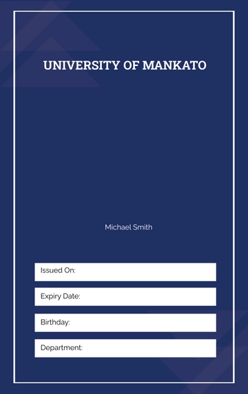 Free Vertical Blank ID Card Template to Edit Online