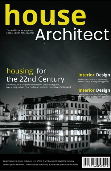 Free Architecture Magazine Cover Page Template to Edit Online