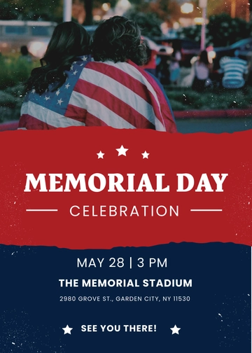 Free Memorial Day Invitation Template to Edit Online