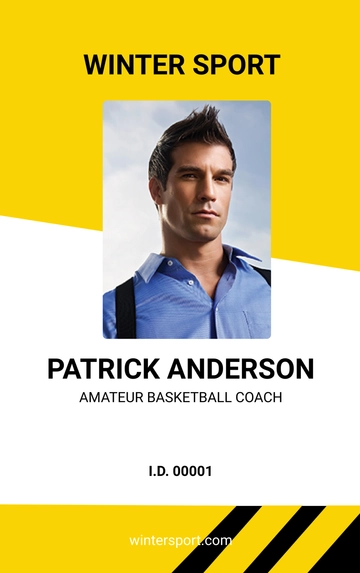 Free Sports Identity Card Template to Edit Online