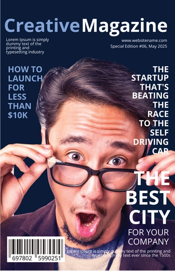 Free Creative Magazine Cover Page Template to Edit Online