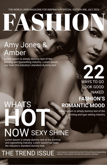 Free Women Fashion Magazine Cover Template to Edit Online