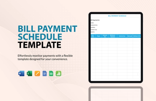 Bill Payment Schedule