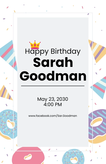 Free Birthday Poster Template to Edit Online