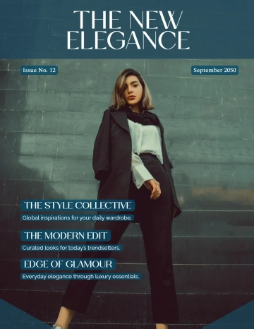 Free Men's Fashion Magazine Cover Template to Edit Online