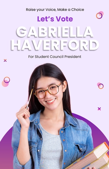 Free Creative Student Council Poster Template to Edit Online