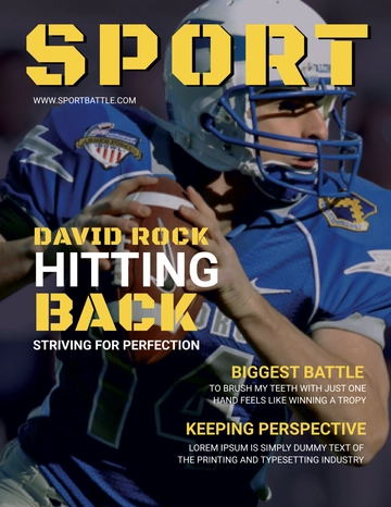 Free Sports Magazine Cover Template to Edit Online