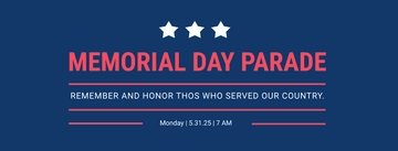 Free Memorial Day Facebook Event Cover Template to Edit Online