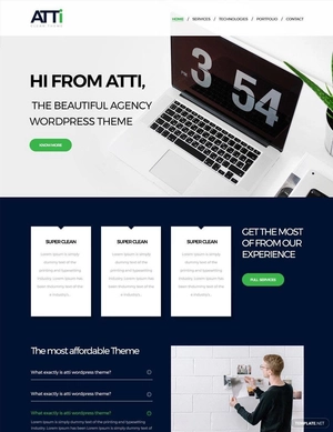 Corporate Agency PSD Website Template