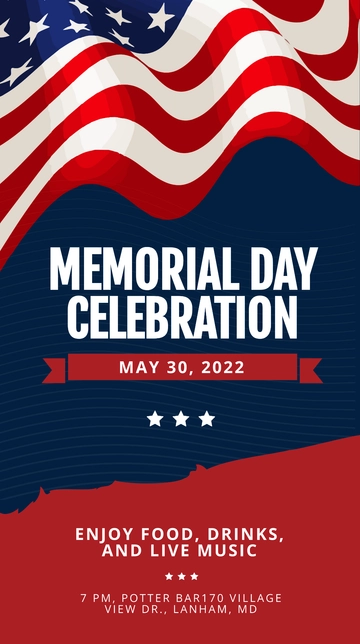 Free Memorial Day Snapchat Geofilter Template to Edit Online