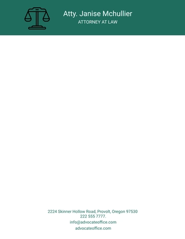 Free Advocate Letterhead Template to Edit Online
