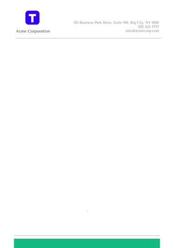 Free Corporate Letterhead Template to Edit Online