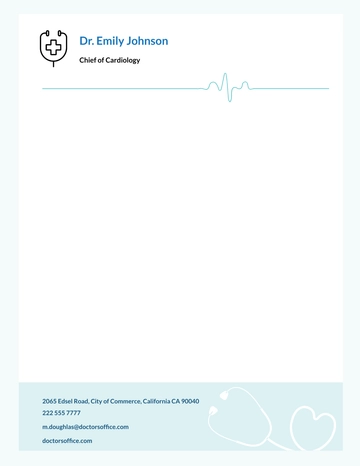 Free Doctor Letterhead Format Template to Edit Online