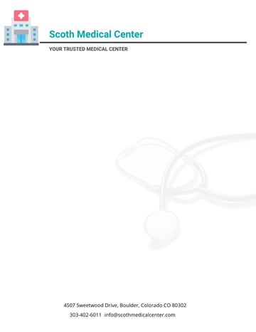 Free Sample Hospital Letterhead Template to Edit Online