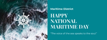 Free National Maritime Day Facebook App Cover Template to Edit Online