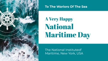 Free National Maritime Day Google Plus Cover Template to Edit Online
