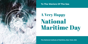 Free National Maritime Day LinkedIn Company Cover Template to Edit Online
