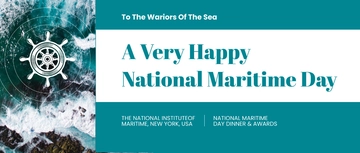 Free National Maritime Day LinkedIn Profile Banner Template to Edit Online