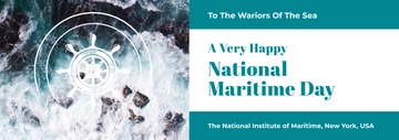 Free National Maritime Day Tumblr Banner Template to Edit Online