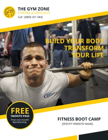 Free Gym eBook Cover Template to Edit Online