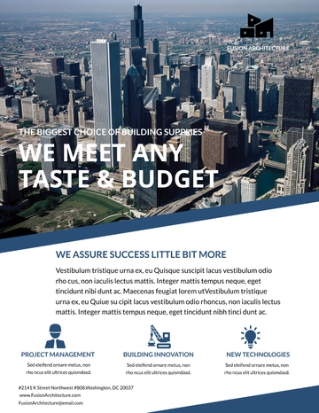 Free Editable Architecture Flyer Template to Edit Online
