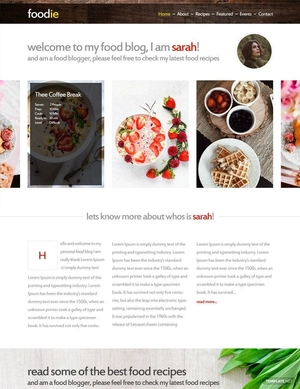 Foodie Photoshop Website Template