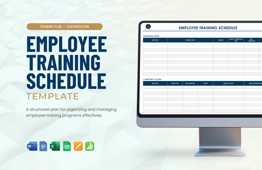 Employee Training Schedule Template